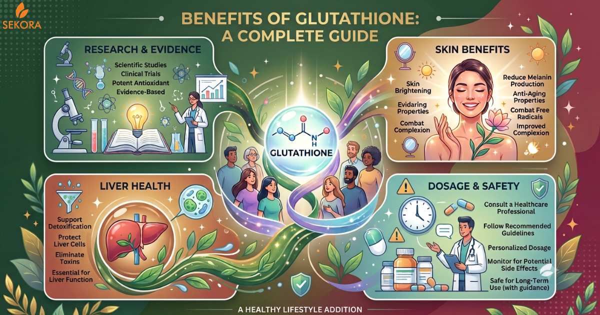 Benefits of Glutathione: Skin Benefits, Dosage & Safety